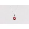 Cadena Plata + Colgante Swarovski Cristal Rosa