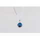 Cadena Plata + Colgante Swarovski Cristal Azul