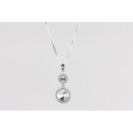 Cadena Plata + Colgante Swarovski Cristal
