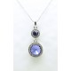Cadena Plata + Colgante Swarovski Cristal Lila