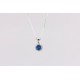 Cadena Plata + Colgante Swarovski Cristal Azul