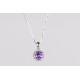 Cadena Plata + Colgante Swarovski Cristal Violet