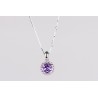 Cadena Plata + Colgante Swarovski Cristal Violet