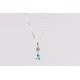 Cadena Plata + colgante Estrella Swarovski Aurora Boreal