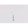 Cadena Plata + colgante Estrella Swarovski Aurora Boreal