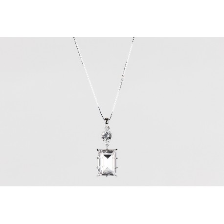 Cadena Plata + colgante Swarovski Cristal
