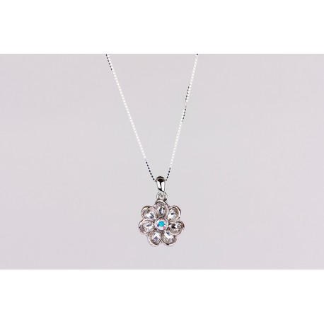 Cadena Plata + colgante Swarovski Cristal