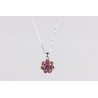 Cadena Plata + colgante Swarovski Cristal Rosa