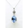 Cadena Plata + colgante Swarovski Cristal Lila