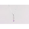 Cadena Plata + colgante Swarovski Cristal Violeta