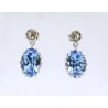 Pendiente Rodio + Swarovski Cristal Lila