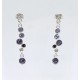 Pendiente Rodio + Swarovski Cristal Tonos Lilas