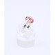 Anillo Plata Rodiada + Swarovski Cristal Rosa