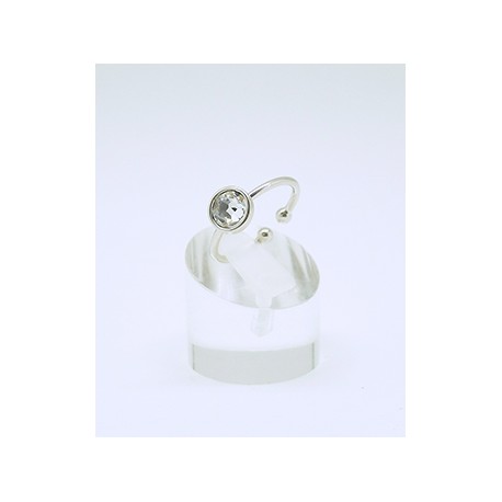 Anillo Rodio + Swarovski Cristal