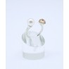 Anillo Rodio + Swarovski Cristal Rosa