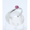 Anillo Rodio + Swarovski Cristal Fucsia