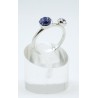 Anillo Rodio + Swarovski Cristal Lila