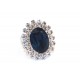 Anillo Multi-Talla Plateado Cristal Montana