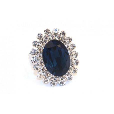Anillo Multi-Talla Plateado Cristal Montana