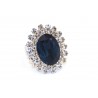 Anillo Multi-Talla Plateado Cristal Montana