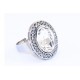 Anillo Multi-Talla Plateado Cristal