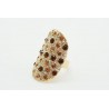 Anillo Multi-Talla Dorado + Cristal Gold