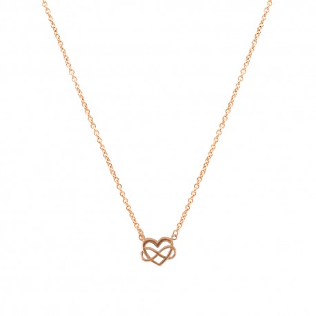 Collar plata corazón infinito