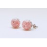 Pendiente Palo Plata + Swarovski Cristal Rosa