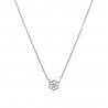 Collar plata flor