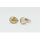 Pendiente Palo Plata + Swarovski Cristal Golden Shadow
