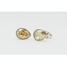 Pendiente Palo Plata + Swarovski Cristal Golden Shadow