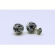 Pendiente Doble Lado, Palo Plata + Swarovski Cristal-Negro