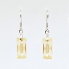 Pendiente Gancho Plata + Swarovski Cristal Golden Shadow
