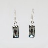 Pendiente Gancho Plata + Swarovski Cristal Silver Night