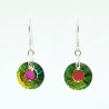 Pendiente Gancho Plata + Swarovski Cristal Peridot