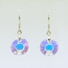 Pendiente Gancho Plata + Swarovski Cristal Aurora Boreal