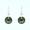 Pendiente Gancho Plata + Swarovski Cristal Silver Night
