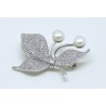 Broche Rodio Y Circonita Mariposa
