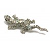 Broche Lagarto + Simil Blanco