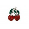 Broche Cerezas + Simil Rojo