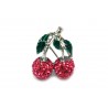 Broche Cerezas + Simil Rosa