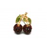 Broche Cerezas + Simil Gold Color