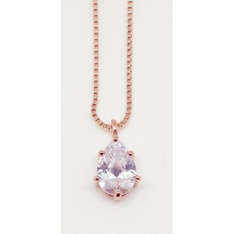 Gargantilla Rose Gold + Colgante Circonita