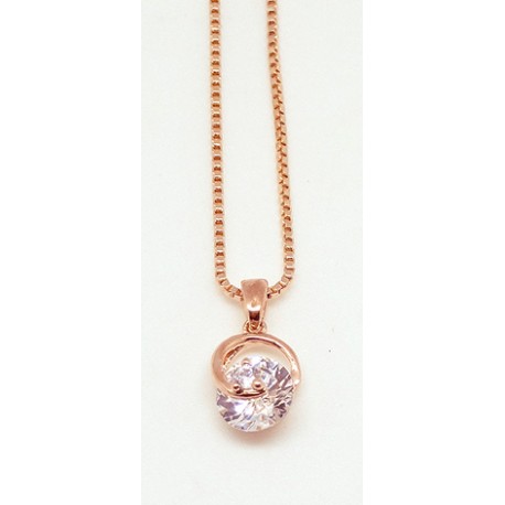 Gargantilla Rose Gold + Colgante Circonita