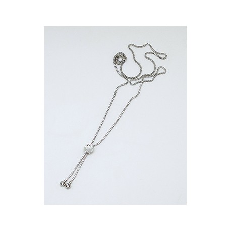 Collar Simil Con Centro Redondo Corredero