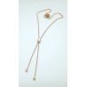 Collar Simil Gold Rose Con Centro Redondo Corredero