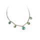 Pulsera cadena con colgantes cristal Swarovski