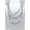 Collar Tupi 140 Cm. Turquesa + Perlas