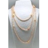 Collar Tupi 140 Cm. Rosa + Perlas