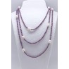 Collar Tupi 140 Cm. Lila + Perlas